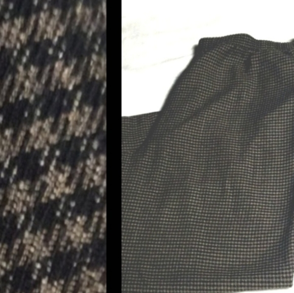 BRIGGS New York Tan snd Black Checkered pants with elastic waist band - Picture 1 of 16